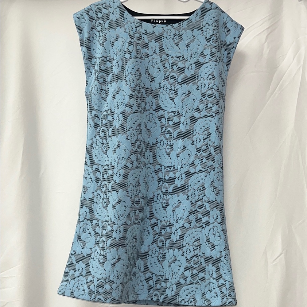 Kidpik Light Blue Lace Pattern girls dress size 10